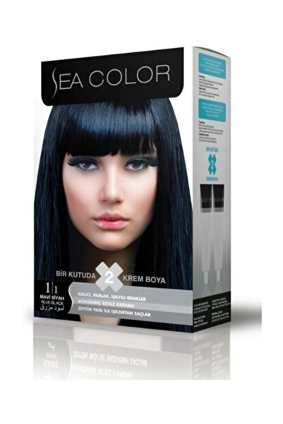 Sea Color 1,1 Mavi Siyah 2'li