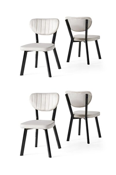 Erezogulları Mobilya Star Demir Mutfak Sandalyesi 4 Lü Set