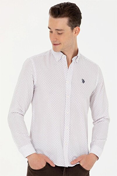 U.S. Polo Assn. Erkek Bordo Uzun Kollu Gömlek ARİEN GİYİM