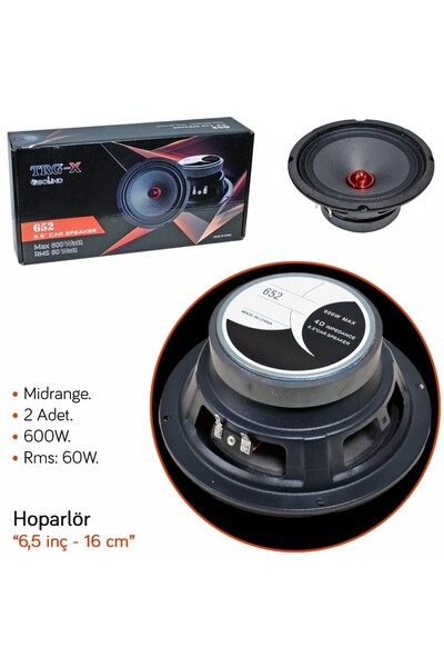 NYF Hoparlör 16 cm - 6,5 inç Midrange 600W (60W Rms) TRG 652