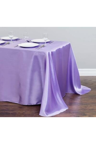 MER HOME أرجواني الساتان مفرش المائدة