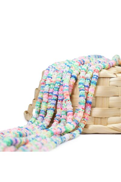 Prestij Boncuk سلسلة خرز فيمو بألوان مختلطة من أرين رقم: 10-1