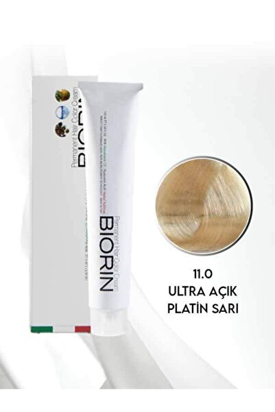 Biorin Permanent Hair Color Cream 100 ml No: 11.0 Ultra Açık Platin Sarı