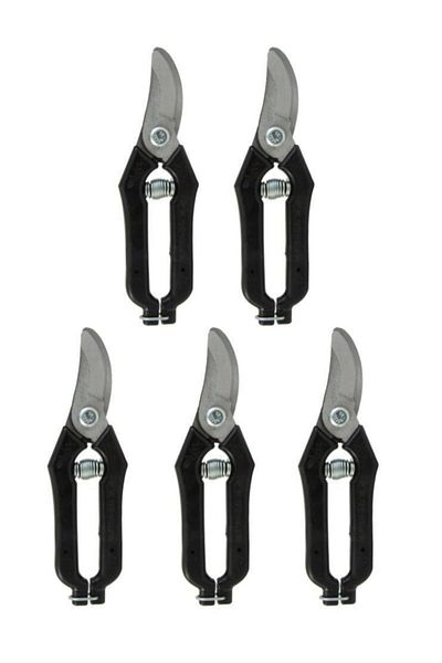 ZUBİZUBİ Göcen 5 Pieces Citrus Grape Pruning Shears Curved Tip 18 Cm Black