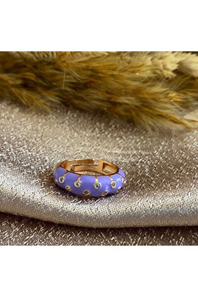 Markiz Takı حلقة مطلية باللون الأرجواني قابلة للتعديل