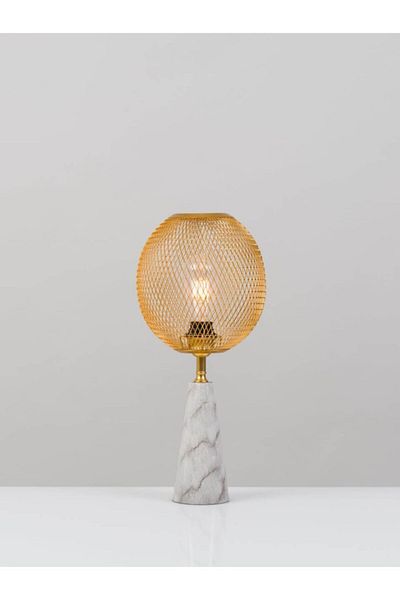 Bahar Aydınlatma Marble Patterned Mate Series Cage Lampshade