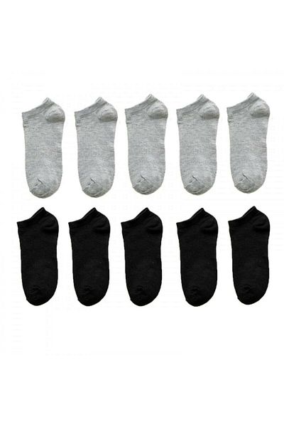 SOYTEMİZ Booties Koton 5 Gray 5 Black 10 Pairs