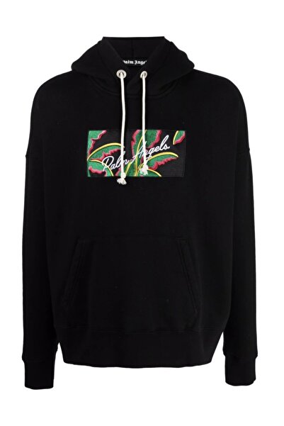 Palm Angels Logo Embroidered Oversize Hoodie