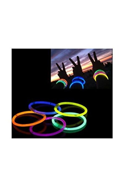 SARFEX 50 Adet Forforlu Parti Işıklı Doğal Neonlu Fosforlu Çubuk Glow Parti Konser Bileklik Aydınlatma