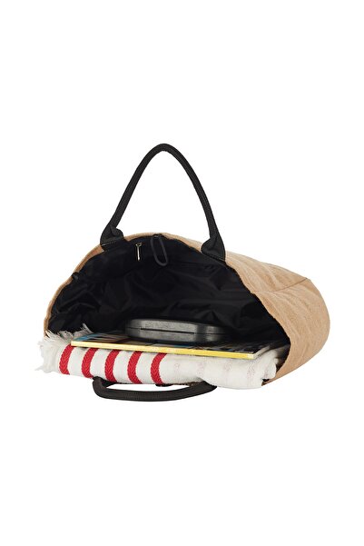 Fudela Γυναικεία τσάντα παραλίας με ψάθινο έθνικ σχέδιο