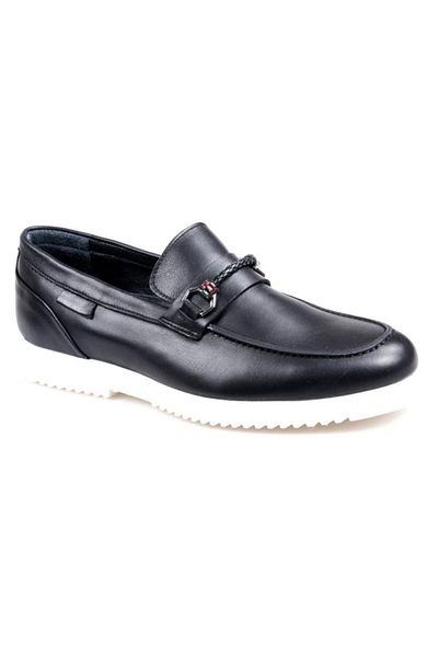 JAMES FRANCO 5690 Orthopedic Black Daily Ανδρικά Δερμάτινα Παπούτσια