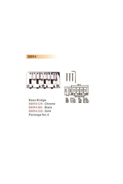 VALENCIA Dr.parts Bbr4bk Black Bass Bridge - 93.5X45.5