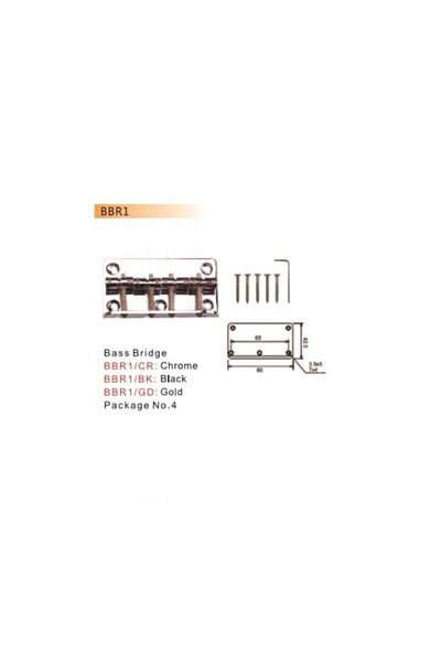 VALENCIA Bbr1bk Black Guitar Bridge - Bass Model