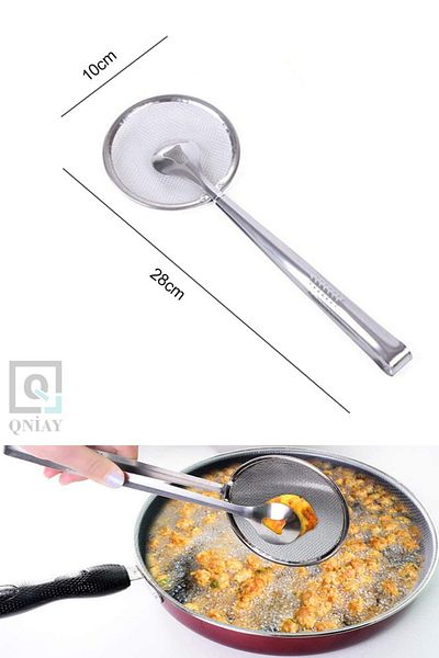 QNİAY Practical Steel Colander Colander Tongs (stainless Steel) Yag Filter Frying Boiling Tongs