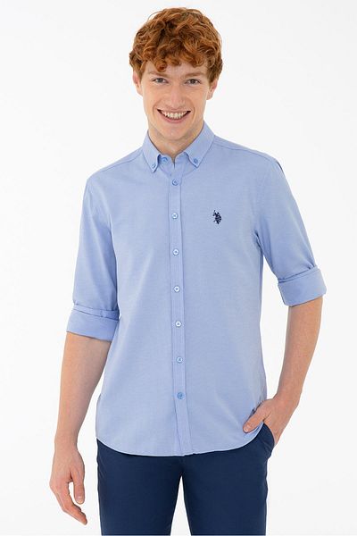 U.S. Polo Assn. Синя мъжка риза
