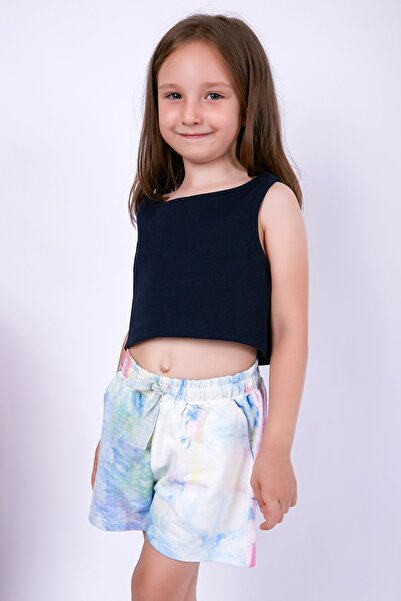 Black&Small تي شيرت أزرق داكن بأكمام قصيرة