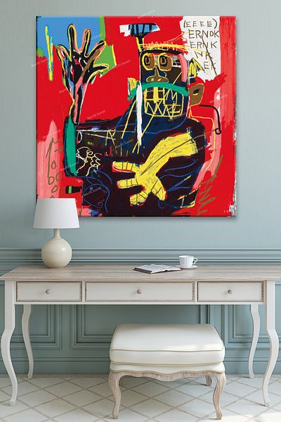 Morfil Sanat Atölyesi After Jean Michel Basquiat Untitled Canvas Painting