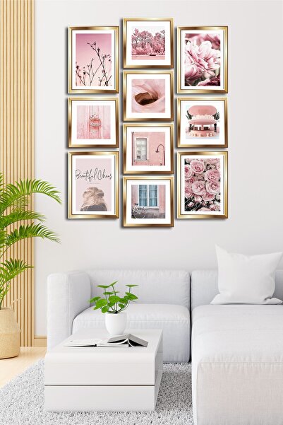 Cadran 10 Parçalı Çerçeve Görünümlü Mdf Tablo Seti Flm027