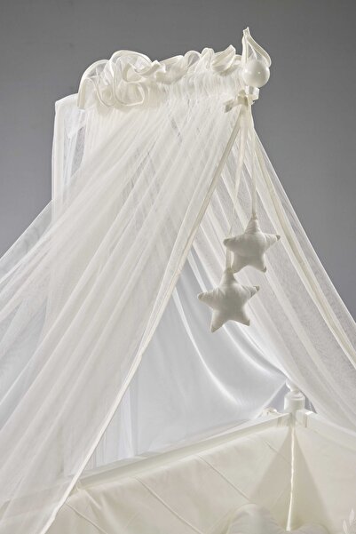 Meltem Smart Motto Ekru Nakışlı Pamuklu Bebek Uyku Seti 60x120 Cm