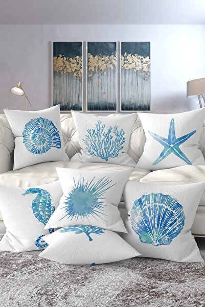 Realhomes Set de huse de pernă cu imprimare digitală, 7 piese, cu două fețe, ...