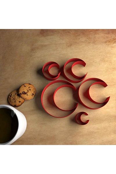 CookieKonsept Polymer Clay/cookie Mold - Multi Set/crescent