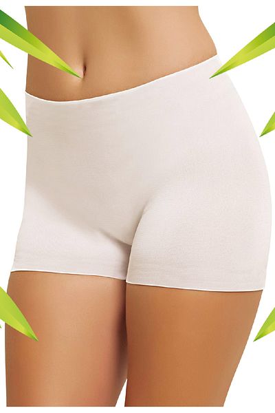 by HW Γυναικεία Λευκά Σλιπ Μπαμπού Boxer 2 Πακέτο