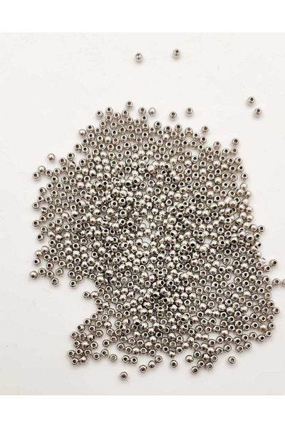 yiğit aksesuar 1000 Pieces Silver Round Jewelry Making Spacer 3 Mm
