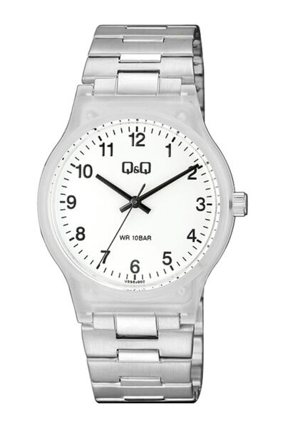 Q&Q Vs50J002Y Men Wrist Watch 10 Bar Waterproof Stainless Steel Band Sport De...