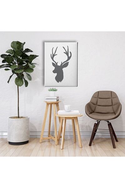 Desenlio Gray Deer Canvas Painting