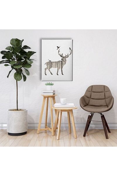 Desenlio Modern Canvas Painting with Deer