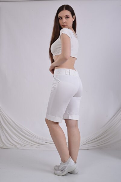 SORALLİNE Γυναικείο σορτς βερμούδα 1662 Λευκό