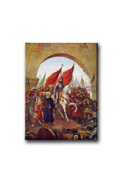 Desenlio Fatih Sultan Mehmet Canvas Painting