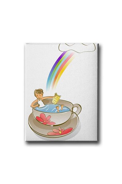 Desenlio Πίνακας σε καμβά με παιδιά Rainbow