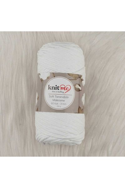knitme Knit Me Soft Ύφασμα Μακραμέ Σακαable 60 στρώσεων 3 Mm.250 Gr. 306