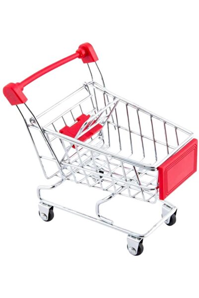 Masaüstü Kırtasiye عربة تسوق صغيرة مقاس 12 سم