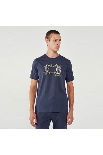 hummel Ανδρικό μπλουζάκι HMLWARGO Navy Blue 101085895