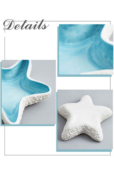 CajuArt Γυαλιστερό Starfish Jewelry Organizer Μπολ Μπρελόκ Στολίδι Διακόσμηση σπιτιού