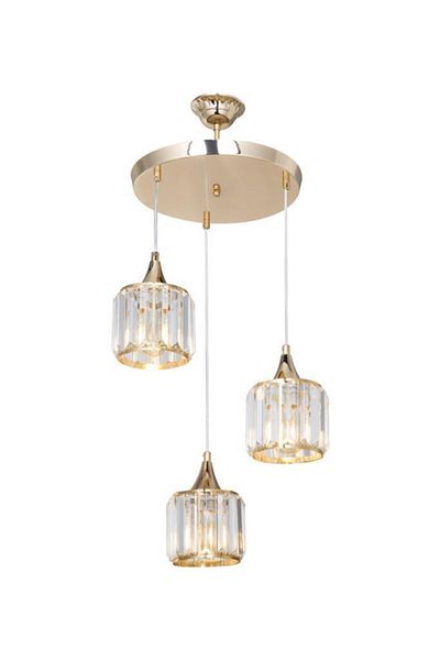 MANO Belluci 3-Piece Crystal Gold Dining Room Living Room Living Room Kitchen Bedroom Chandelier
