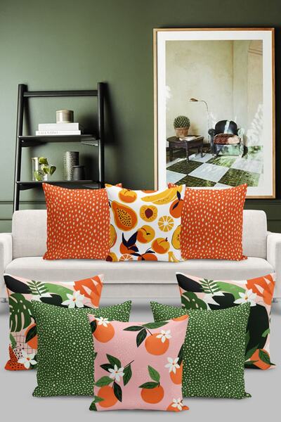 Filamente Набір чохлів для 8 подушок з квітковим та крапчастим візерунком, су...