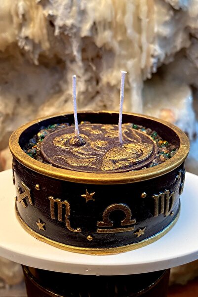 FANTASTİK SANAT ATÖLYESİ Astroloji Serisi Burç Mumu Çikolata Kokulu Soya Wax