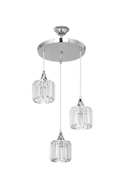 MANO Belluci 3-Piece Chrome Crystal Dining Room Living Room Living Room Kitchen Bedroom Chandelier
