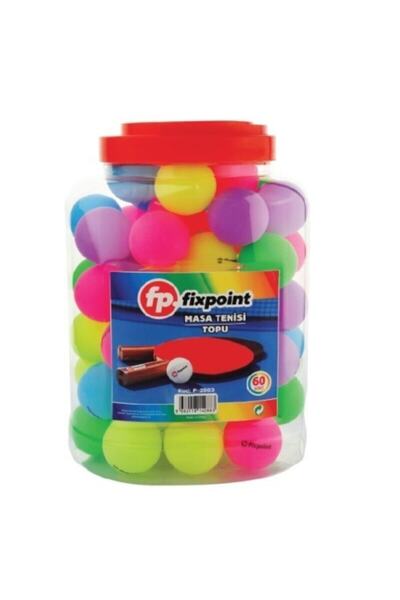 FixPoint كرة تنس طاولة ملونة 60 قطعة P-2883