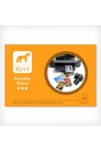 ROVİ Epson L3156,l3160,l4150,l4160,l5190 Uyumlu 50 Adet 10x15 Parlak Fotoğraf...