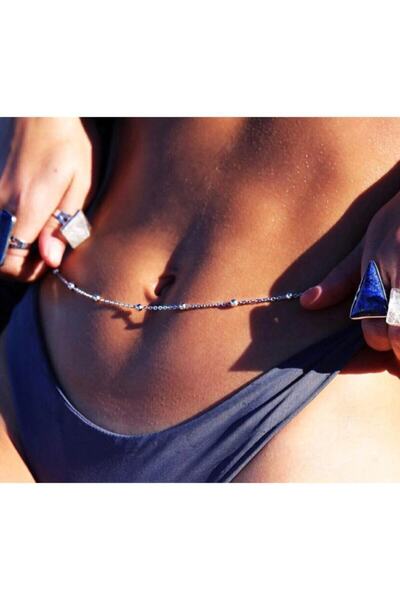 Classy Gümüş Renk Top Zincir Bel Aksesuarı