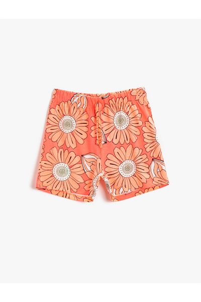 Koton Girl's Floral Shorts Cotton