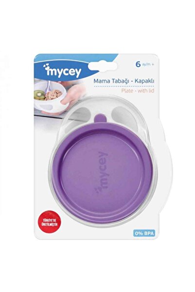 mycey Kapaklı Mama Tabağı Mor