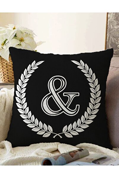 Realhomes Çift Taraflı Siyah Beyaz Çelenkli Ş Harfi Özel Tasarım Dijital Bask...