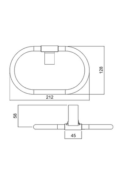 RENK YAPI RÜYASI Πολύ καλής ποιότητας Μασίφ ορείχαλκο Chrome Premium Τουαλέτα Μπάνιο Wc Trend Μπάνιο Έλλειψη Στρογγυλή θήκη για πετσέτες Κρεμαστά πετσέτες