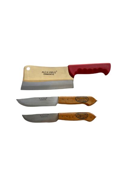 Ali UMUŞ OSMANİYE Kurban Seti - Satır Kesim Bıçağı Doğrama Bıçağı