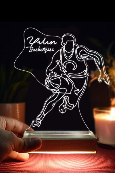 hediyemen Basketbolcu Tasarımlı 3d Led Lamba